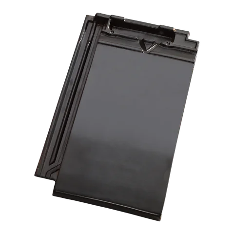 Koramic Datura dakpan in leizwart verglaasd