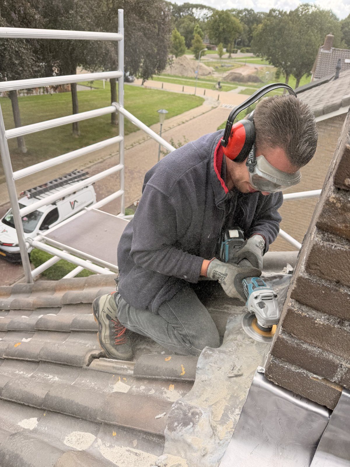 Schoorsteen lood renovatie